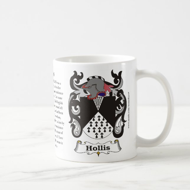 Café Taza del escudo de armas de la familia de Hollis (Derecha)