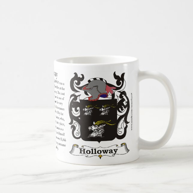 Café Taza del escudo de armas de la familia de Holloway (Derecha)