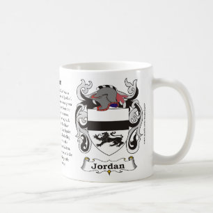 Café Taza del escudo de armas de la familia de Jordania
