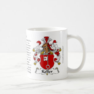 Café Taza del escudo de armas de la familia de Keller