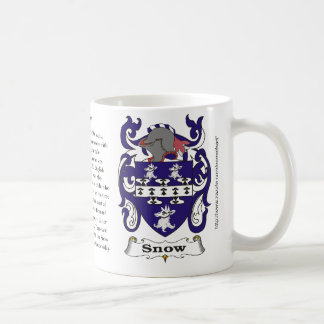Café Taza del escudo de armas de la familia de la nieve