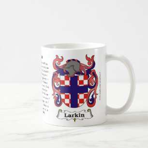 Café Taza del escudo de armas de la familia de Larkin