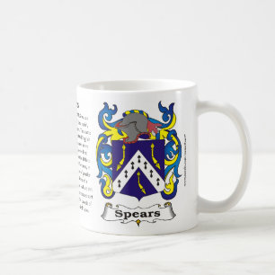Café Taza del escudo de armas de la familia de las