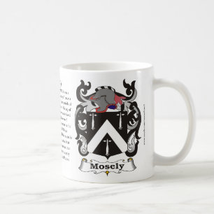 Café Taza del escudo de armas de la familia de Mosley