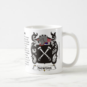 Café Taza del escudo de armas de la familia de Newton