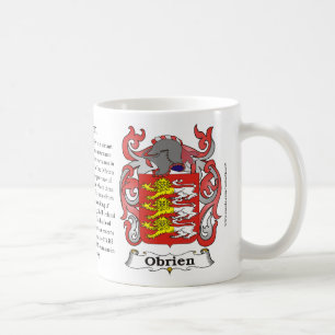 Café Taza del escudo de armas de la familia de Obrien
