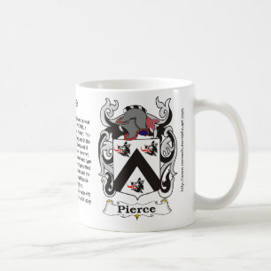 Café Taza del escudo de armas de la familia de Pierce