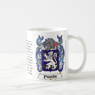 Café Taza del escudo de armas de la familia de Poole