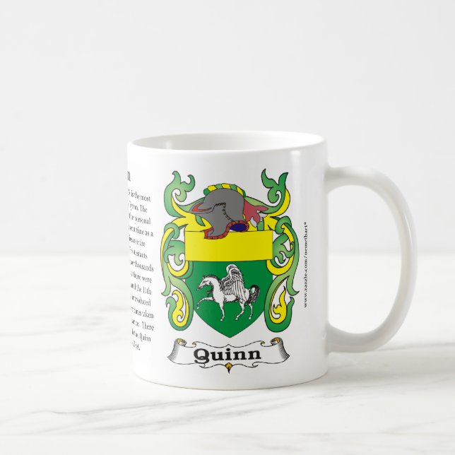 Café Taza del escudo de armas de la familia de Quinn (Derecha)