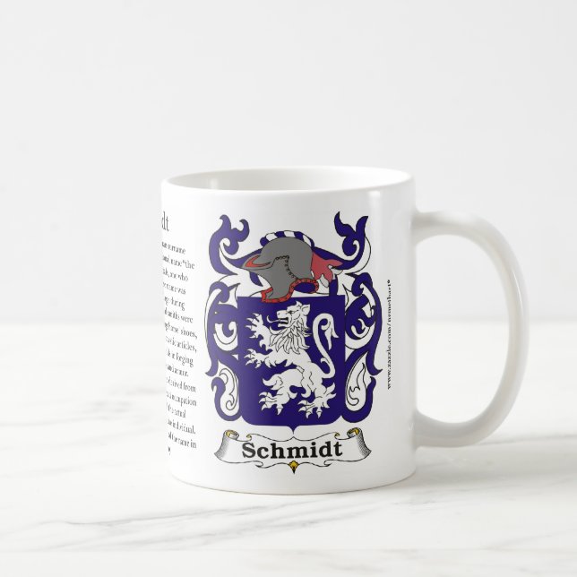 Café Taza del escudo de armas de la familia de Schmidt (Derecha)