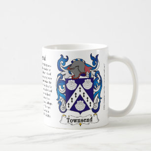 Café Taza del escudo de armas de la familia de Townsend