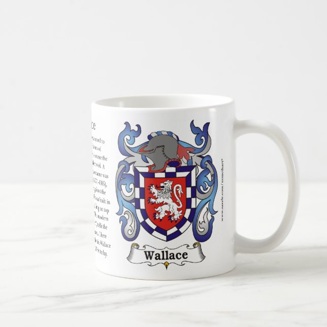 Café Taza del escudo de armas de la familia de Wallace (Derecha)