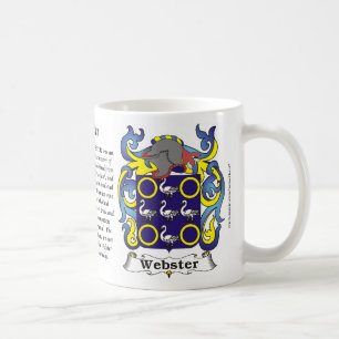 Café Taza del escudo de armas de la familia de Webster