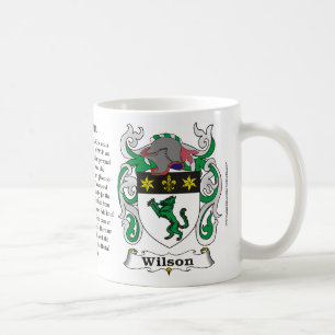 Café Taza del escudo de armas de la familia de Wilson