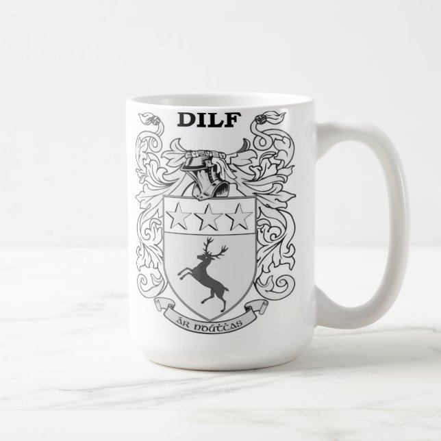 CAFÉ TAZA DEL ESCUDO DE DILF (Derecha)