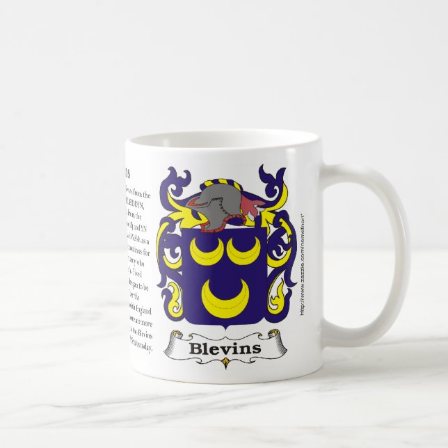 Café Taza del escudo de la familia de Blevins (Derecha)