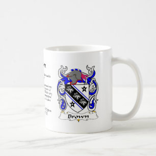 Café Taza del escudo de la familia de Brown