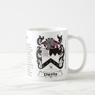 Café Taza del escudo de la familia de Davis
