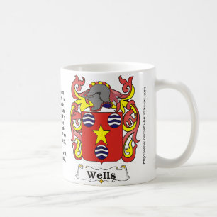 Café Taza del escudo de la familia de los pozos