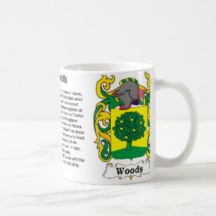 Café Taza del escudo de la familia de maderas