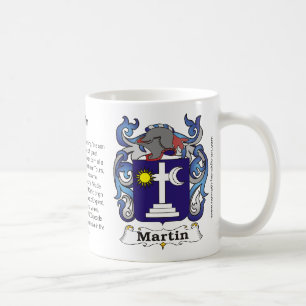 Café Taza del escudo de la familia de Martin