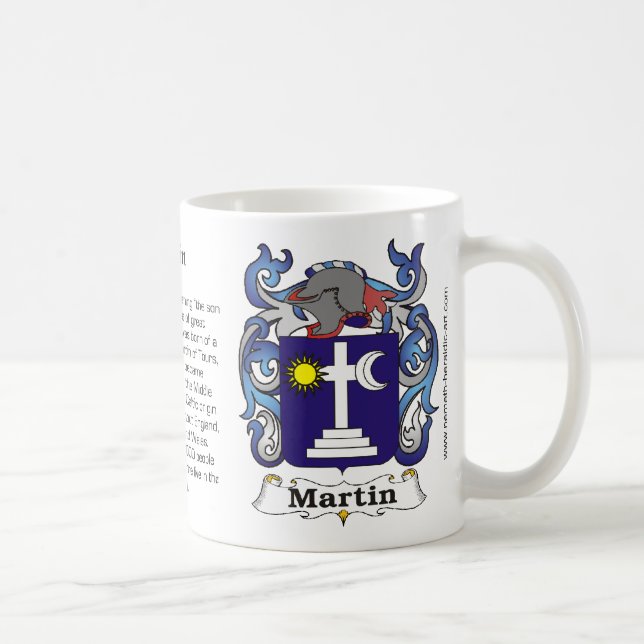 Café Taza del escudo de la familia de Martin (Derecha)