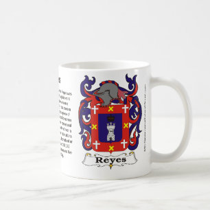 Café Taza del escudo de la familia de Reyes