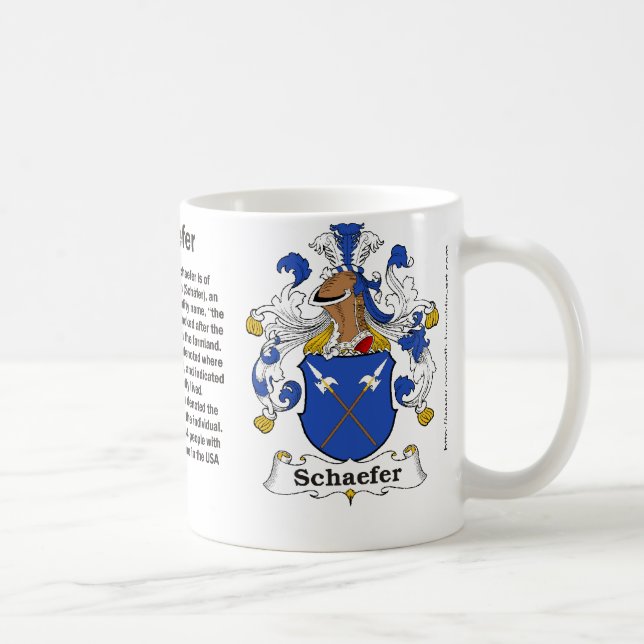 Café Taza del escudo de la familia de Schaefer (Derecha)