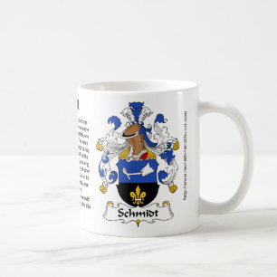 Café Taza del escudo de la familia de Schmidt
