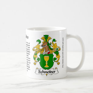 Café Taza del escudo de la familia de Schneider