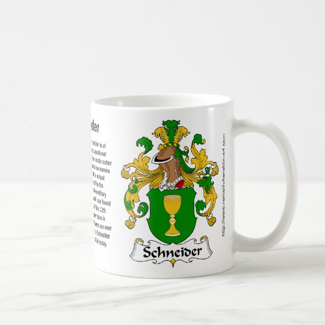 Café Taza del escudo de la familia de Schneider (Derecha)