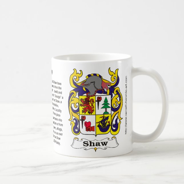 Café Taza del escudo de la familia de Shaw (Derecha)