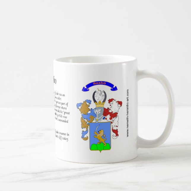 Café Taza del escudo de la familia de Szabo (Derecha)