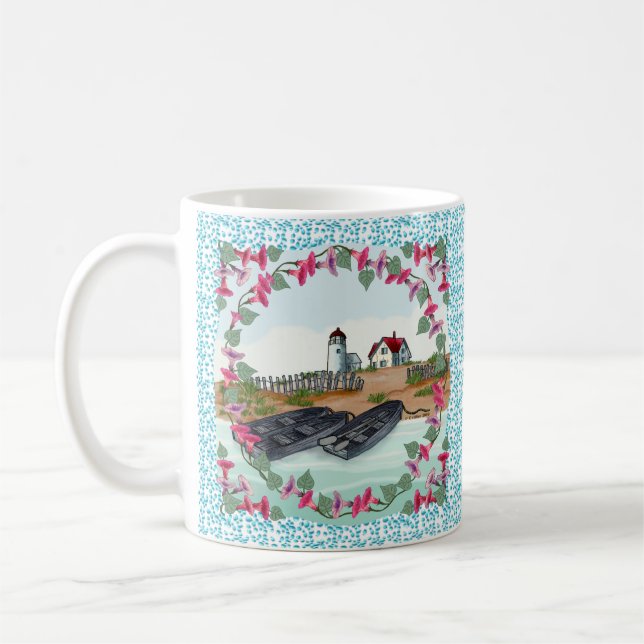 Café Taza del faro de Cape Neddick Maine (Izquierda)