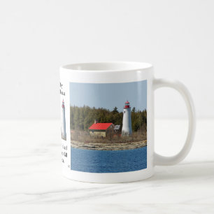 Café Taza del faro de la isla de Thunder Bay