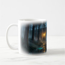 Taza del ferrocarril de lluvia con faroles a travé