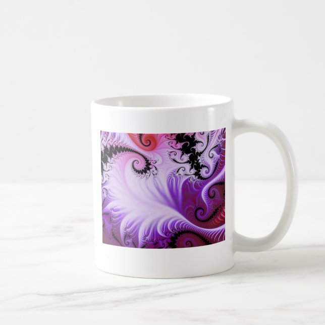 Café Taza del fractal de las vides Nevado (Derecha)