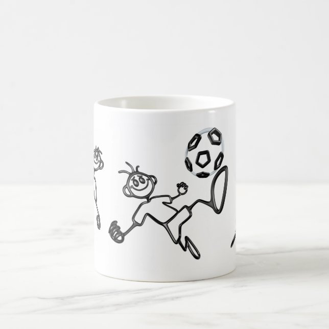 Café Taza del fútbol de GuyZ del Doodle (Centro)