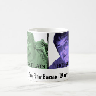 Café Taza del ganador de los caballos de la porcelana
