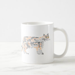 Café Taza del gato calico de la palabra mundial