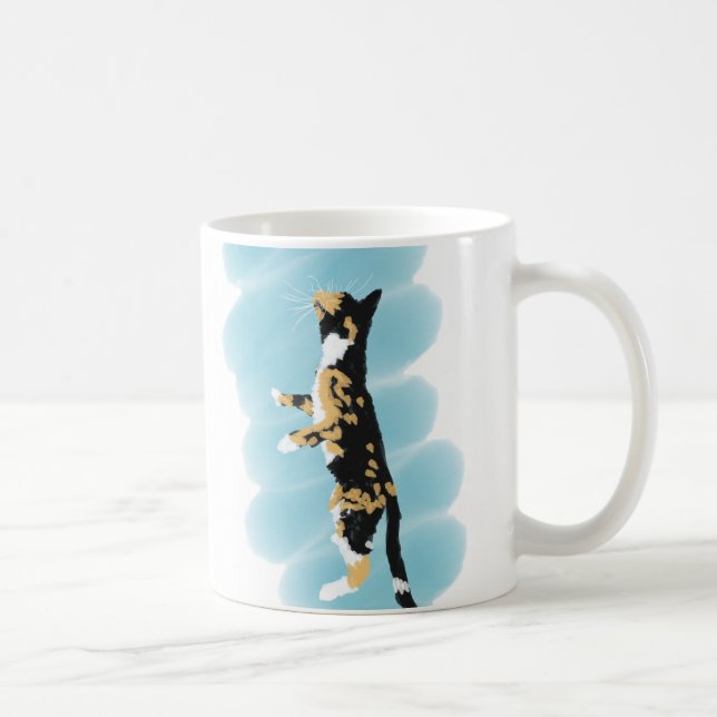 Café Taza del gato de calicó (Derecha)