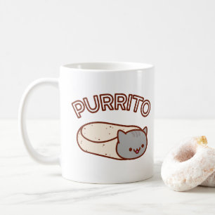 Café Taza del gato de PURRITO - Burrito del gato