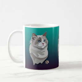 Café Taza del gato del gatito de Ragdoll