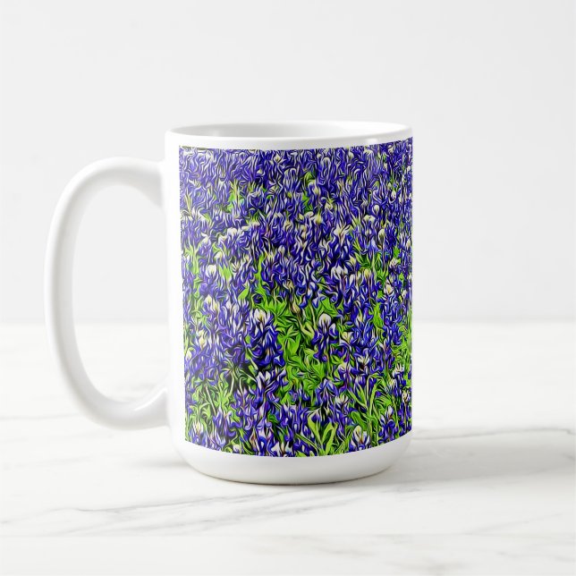 Café Taza del gráfico de los Bluebonnets de Tejas (Izquierda)