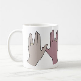 Café Taza del gráfico del amor de la boda del empollón