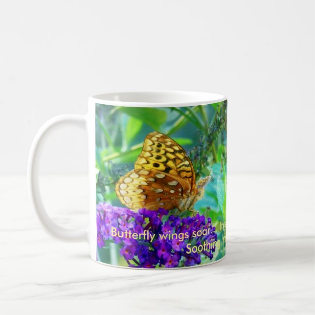 Café Taza del Haiku de la mariposa (Izquierda)