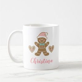 Café Taza del hombre de pan de jengibre del navidad