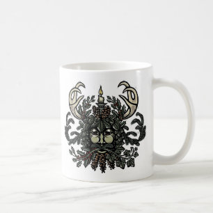 Café Taza del hombre verde del solsticio de invierno