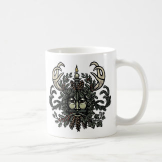Café Taza del hombre verde del solsticio de invierno