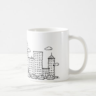 Café Taza del horizonte del dibujo animado de la músic